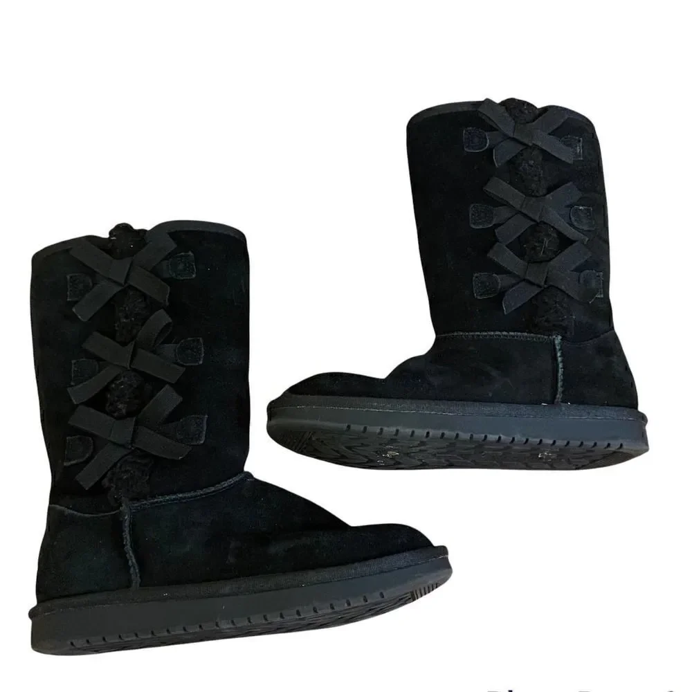 Koolaburra by Ugg Kids Victoria Tall Boot Black Size 2